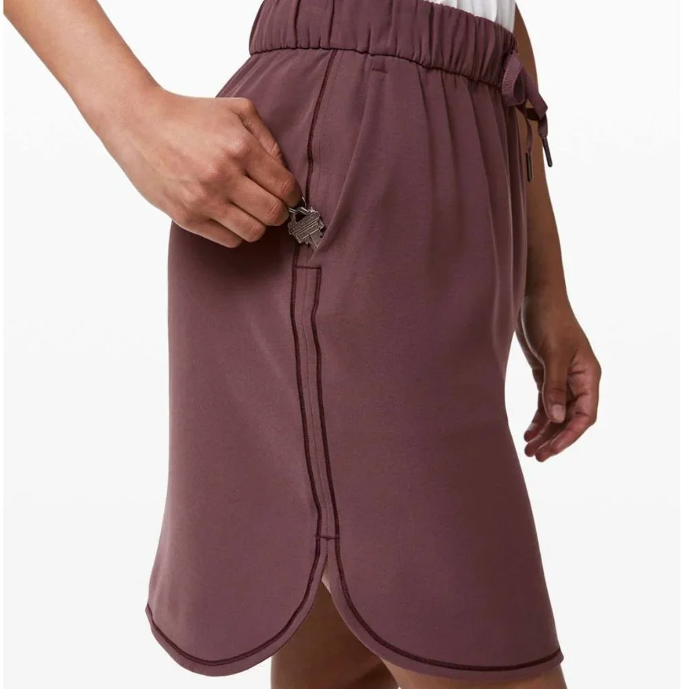 Lululemon On The Fly Skirt *Woven Cherry Cola 2